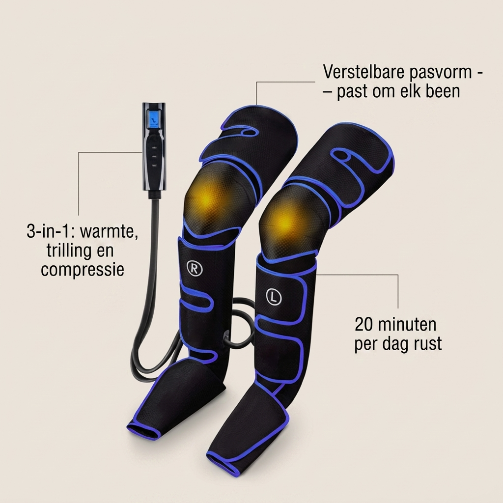 Voloree beenmassage apparaat - USP infographic 3-in-1